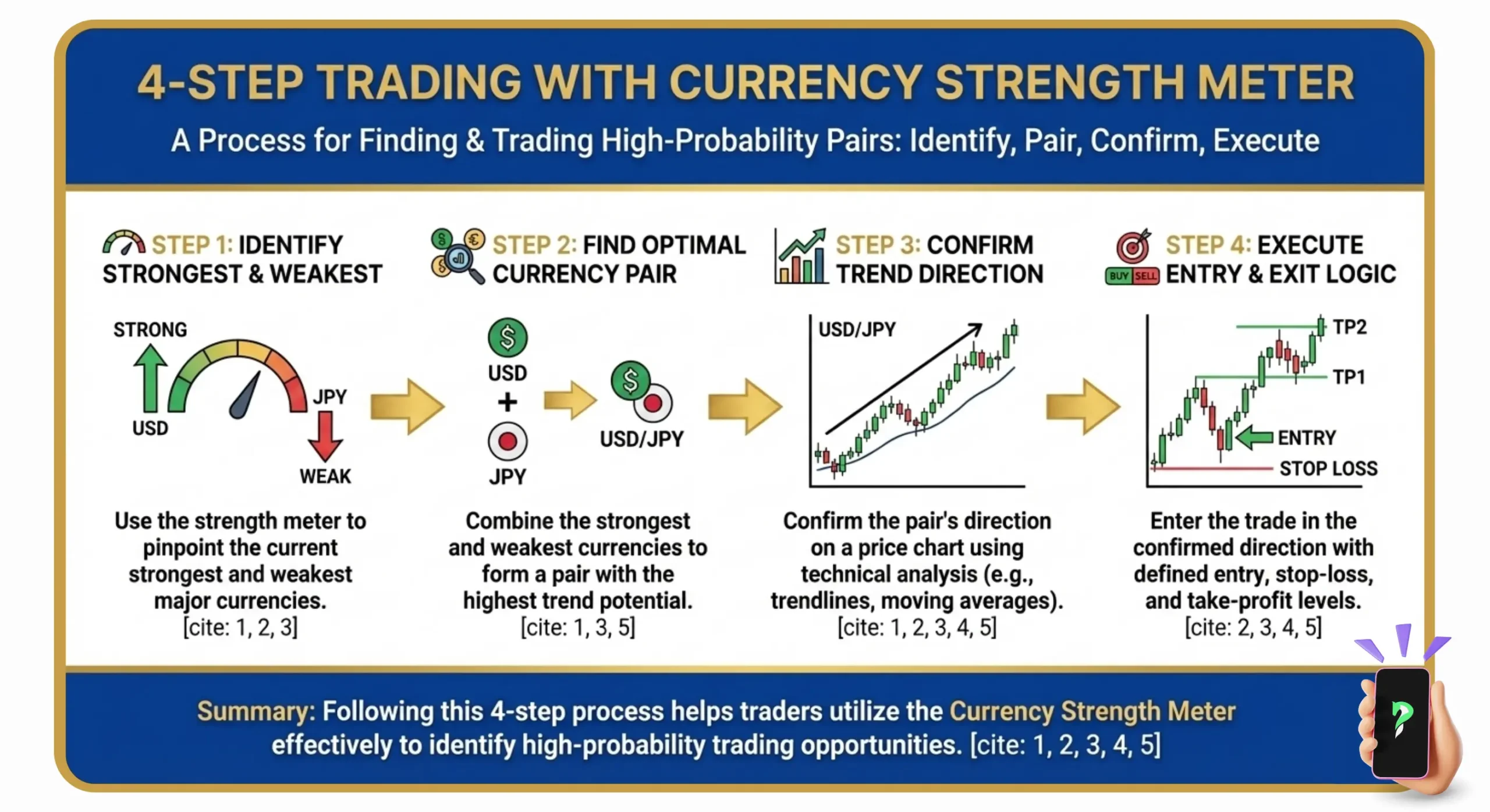 4 Step Trading with Currency Strength Meter