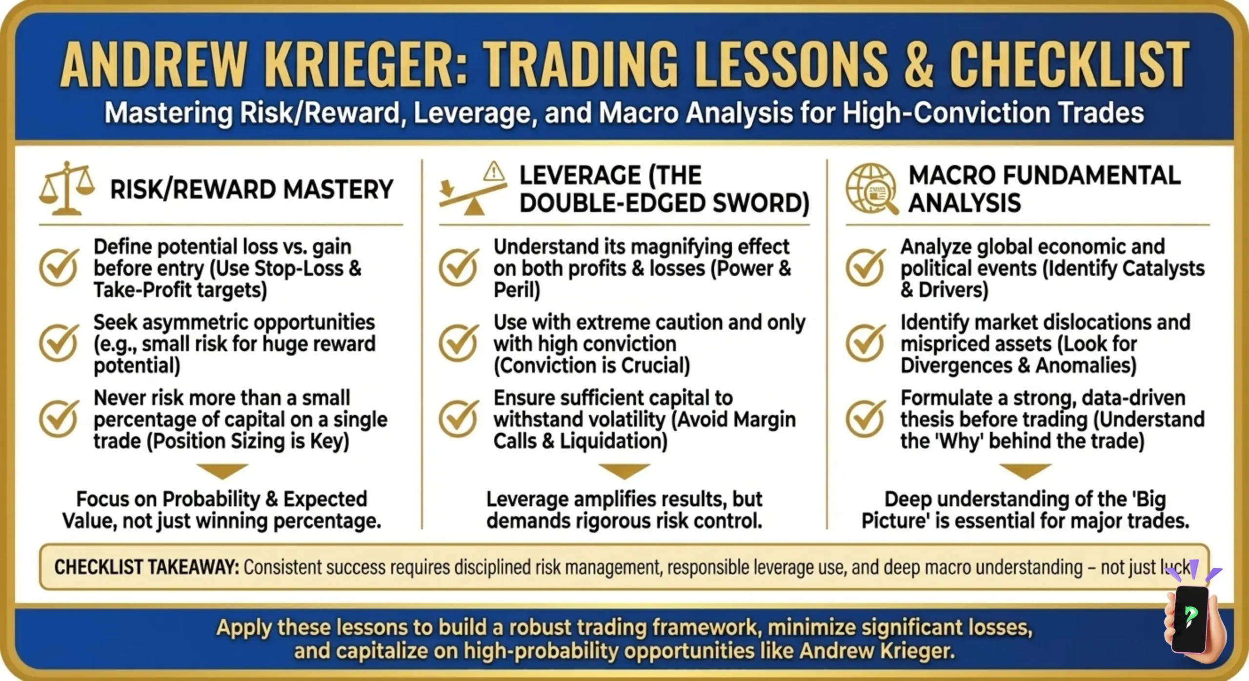 Andrew Krieger: The Lessons and Checklist