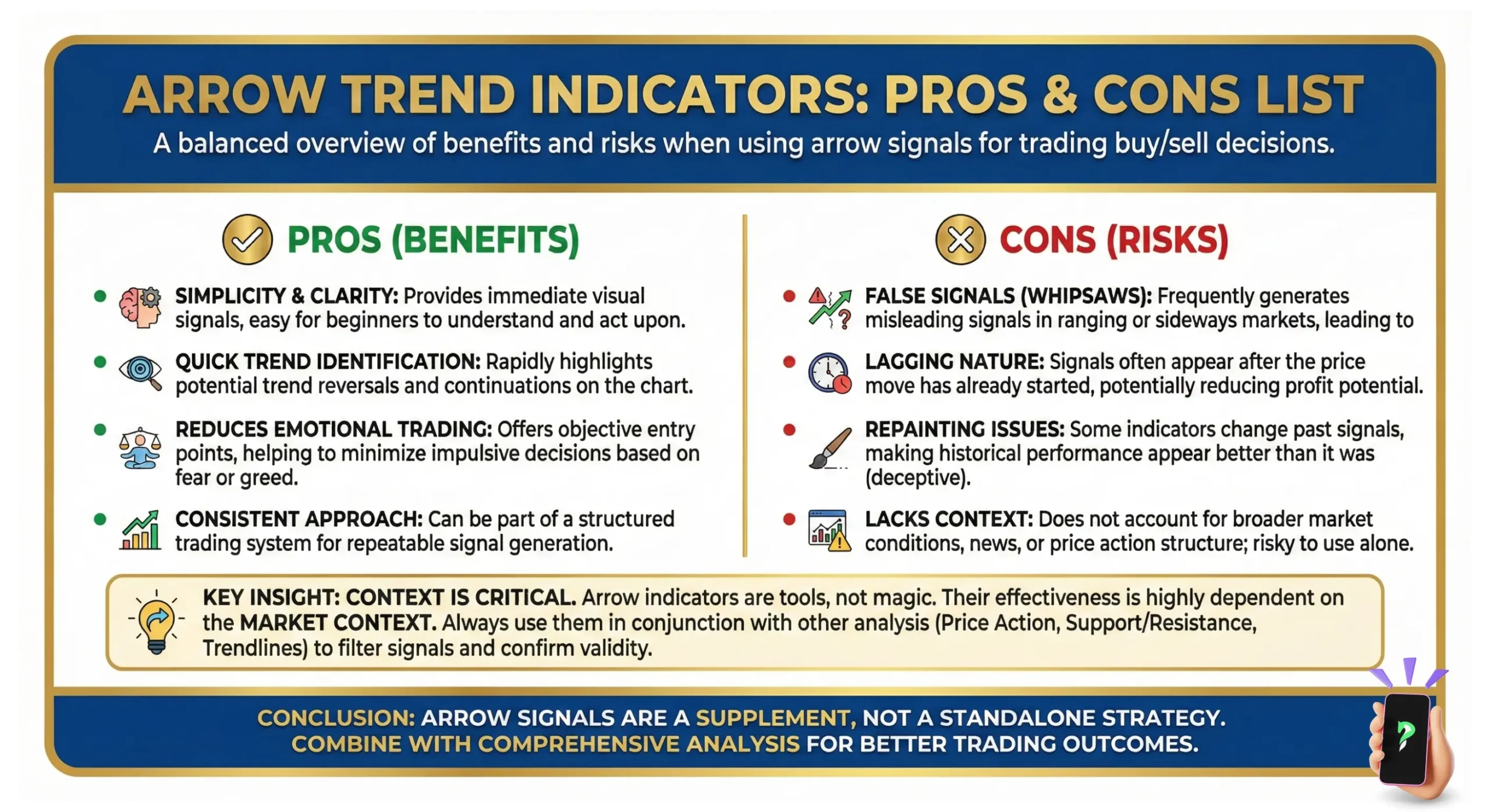 Arrow Trend Indicators: Pros and Cons List