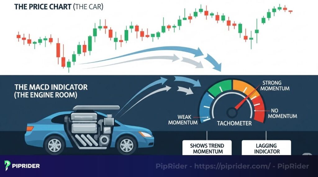 MACD's job is to give you a deeper look at the momentum behind the trend