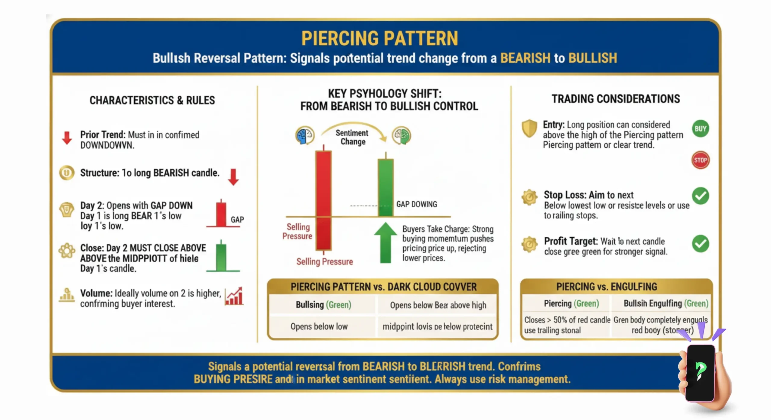 Signals potential trned change from a bearish to bullish