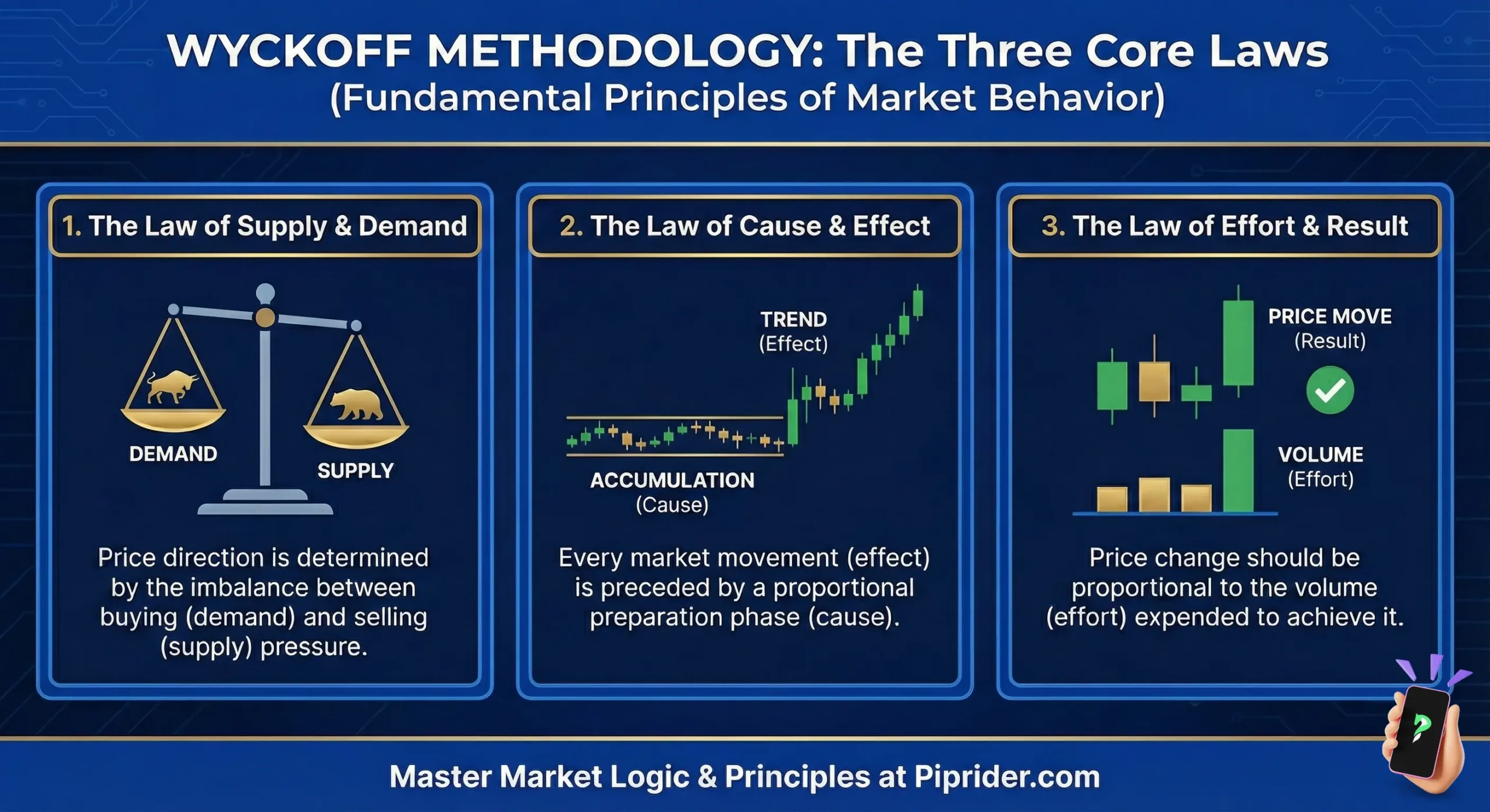 Wyckoff methodology: Three core laws