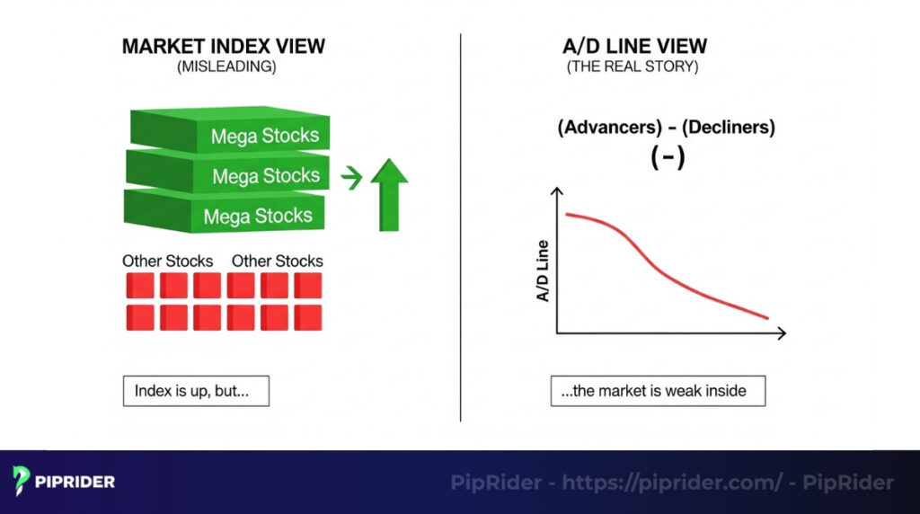 A misleading index vs. the AD Line's reality