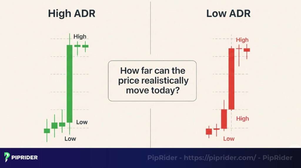ADR help traders understand the potential daily volatility of a market
