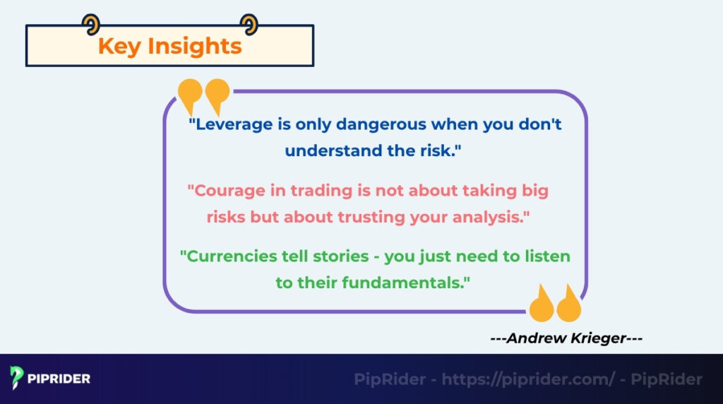 Andrew Krieger’s key insights
