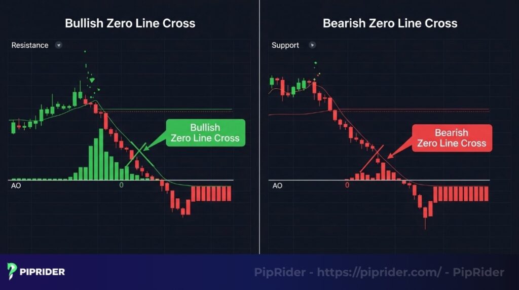 Awesome Oscillator Zero Line Cross strategy