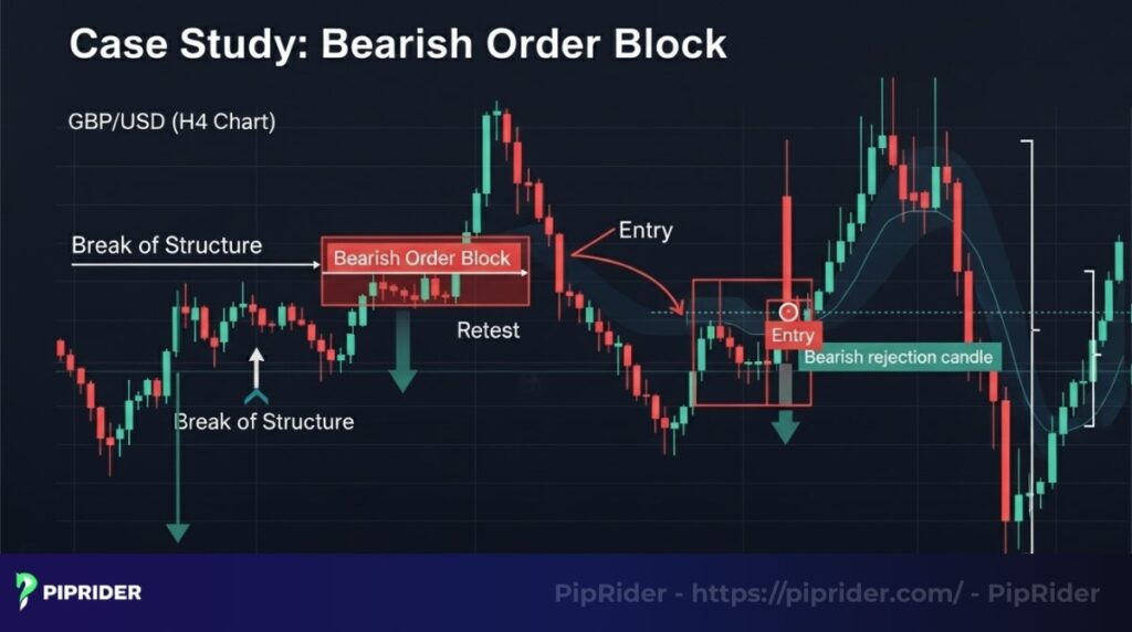 Case Study: Bearish Order Block on GBP/USD