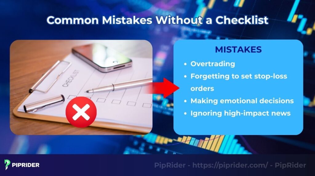 Common mistakes without a checklist