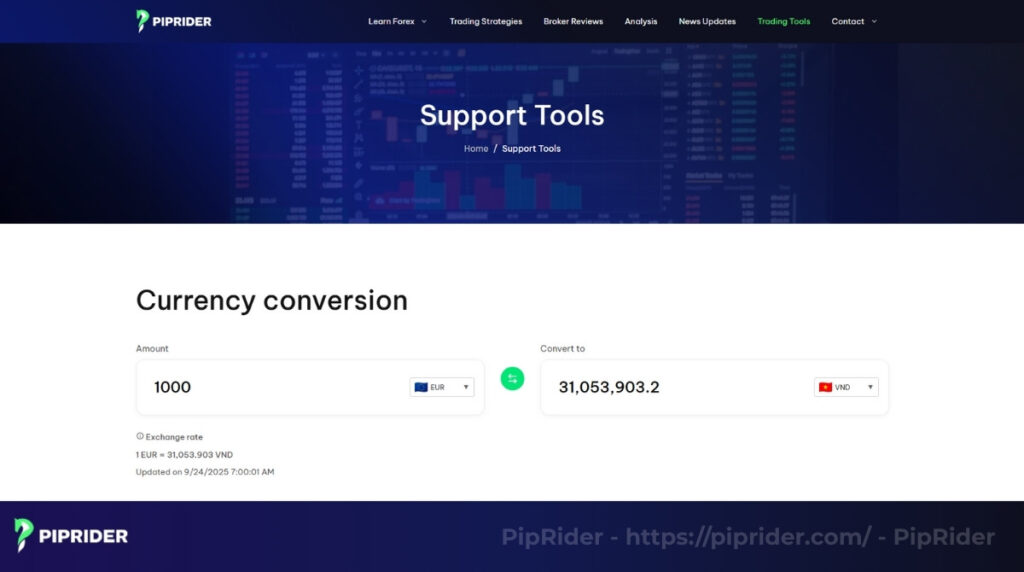 Currency converter in Piprider