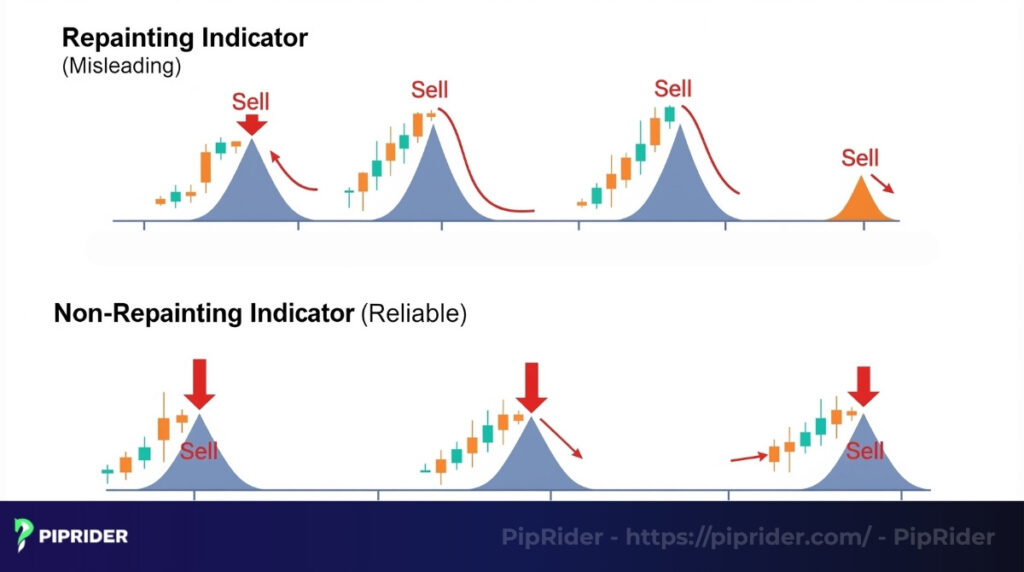 Non-Repainting and repainting indicators