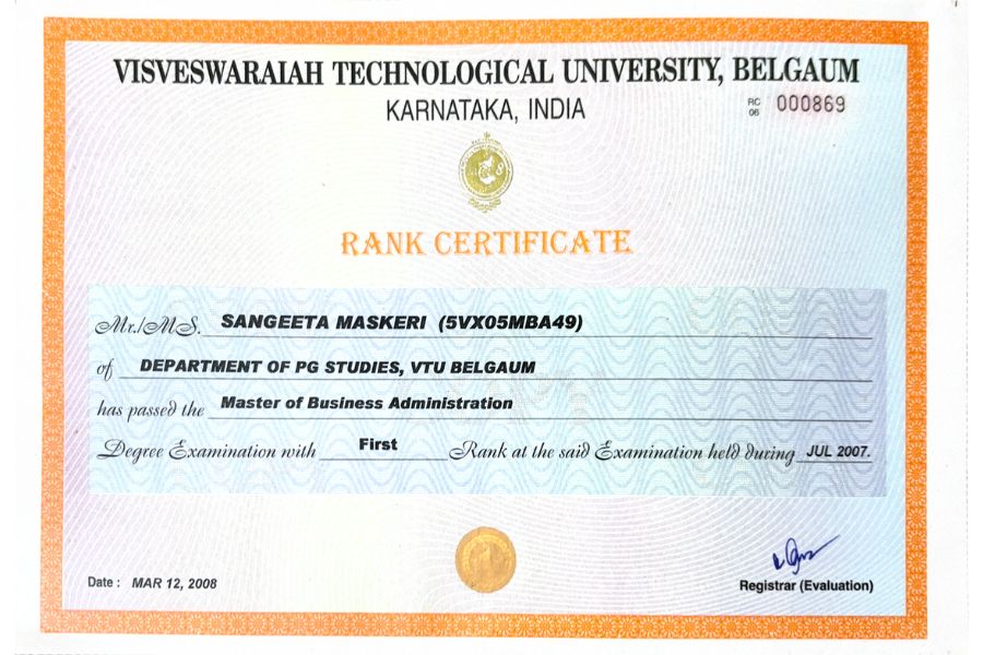 MBA in Finance (Gold Medalist)