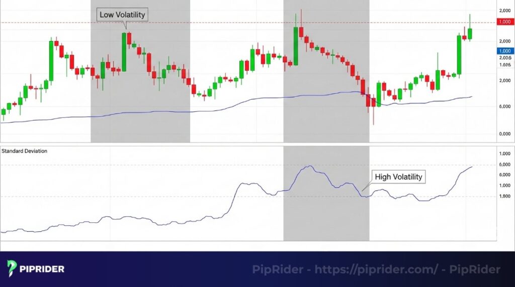 Standard Deviation is a statistical measure of price dispersion