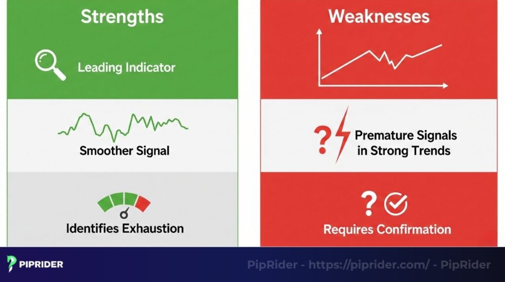 Strengths and weaknesses of the DeMarker indicator