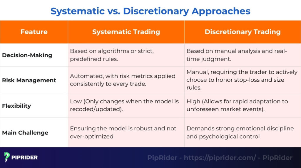 Systematic vs. discretionary approaches