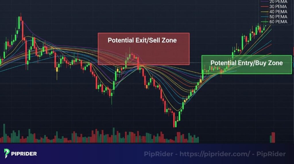 The EMA ribbon strategy