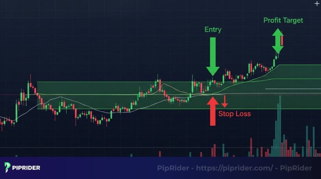 The trend continuation breakout strategy