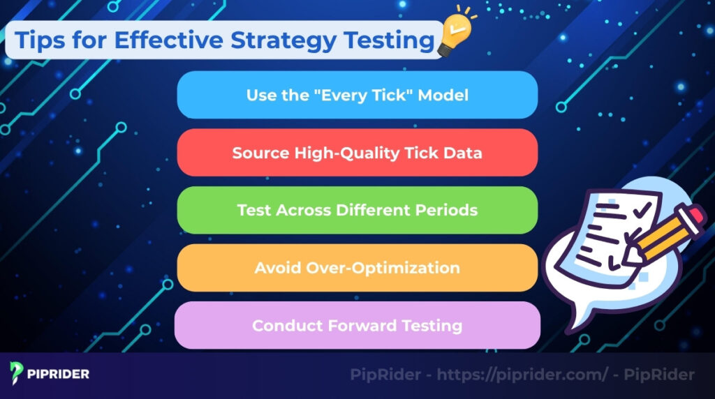 Tips for effective strategy testing