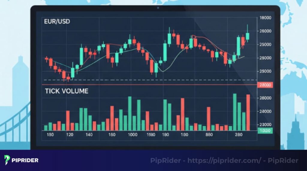 Volume indicators usually track market activity using what's known as tick volume