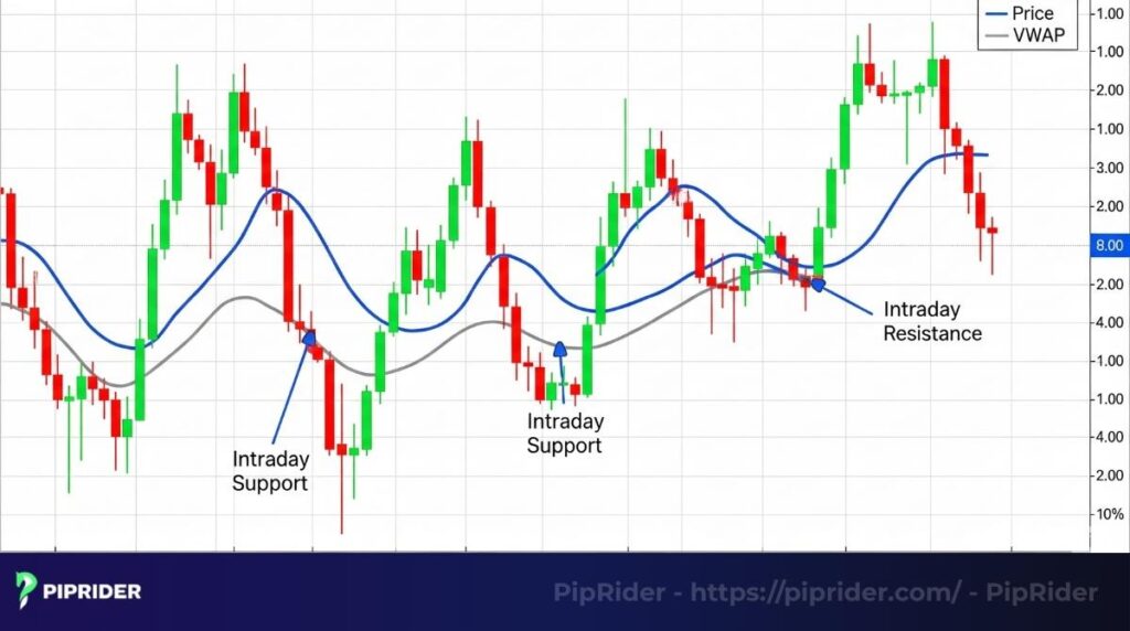 Volume Weighted Average Price (VWAP) acts as a benchmark