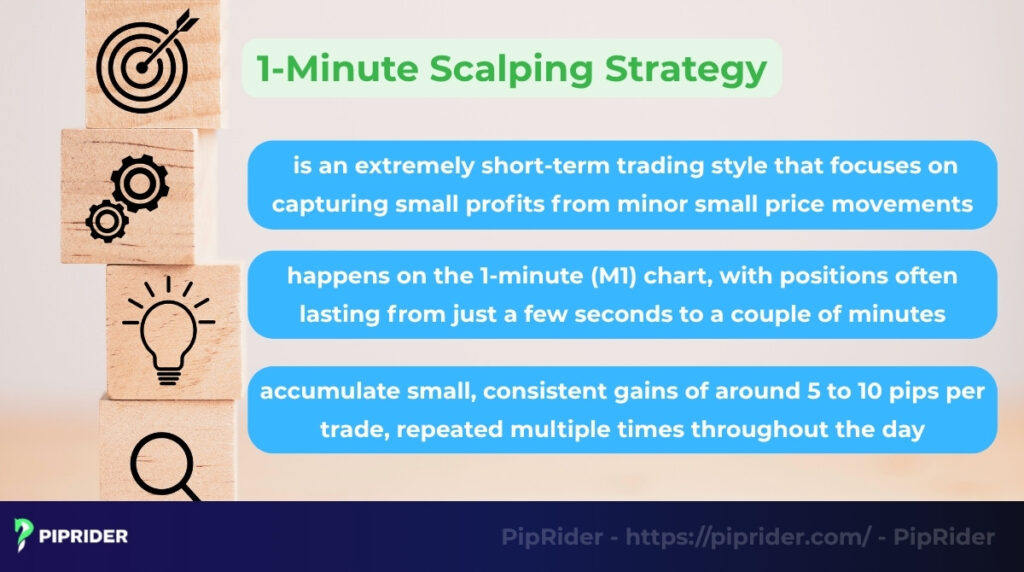 What is the 1-minute scalping strategy?