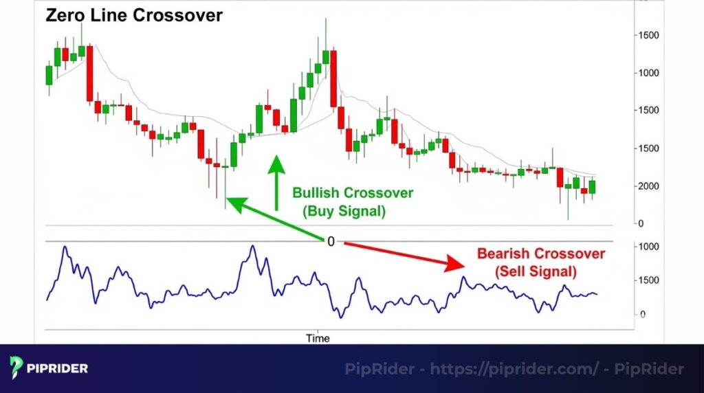 Zero line crossover strategy